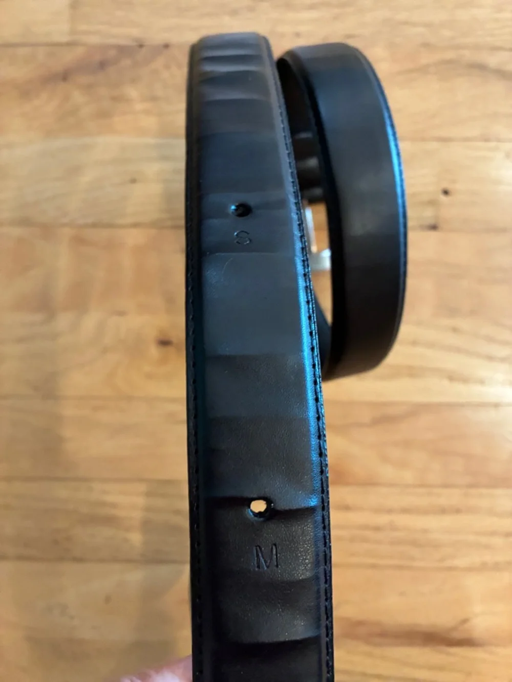 Silpada Black Leather Belt with Silver-Tone Buckle - Picture 2 of 4